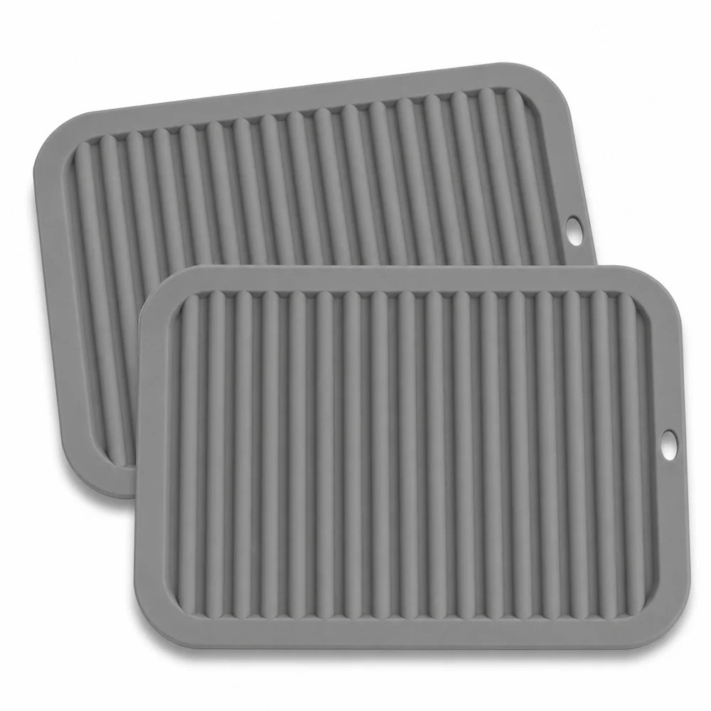Silicone Dish Drying Mat & Trivet – Heat Resistant Non-Slip Silicone Kitchen Mat Axl
