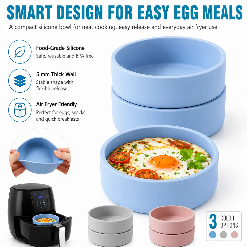 Silicone Egg Cooker Cups – BPA-Free Egg Bite Molds 2/4 Pack Silicone Egg Molds Axl