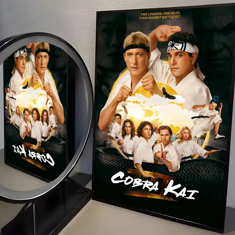 Cobra Kai TV Show Self-Adhesive Poster Sticker | Wall Art Decor Wall Art Sticker Axl Black8 50X70cmNoframe