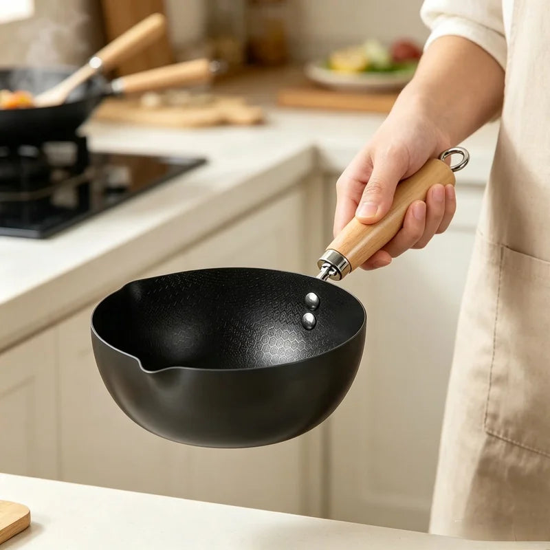 Uncoated Flat Bottom Iron Wok – Induction & Gas Stir-Fry Pan Iron Wok Axl