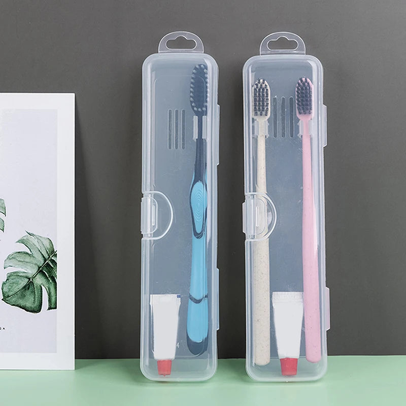 Transparent Travel Toothbrush Case & Toothpaste Holder Box Toothbrush Travel Case Axl