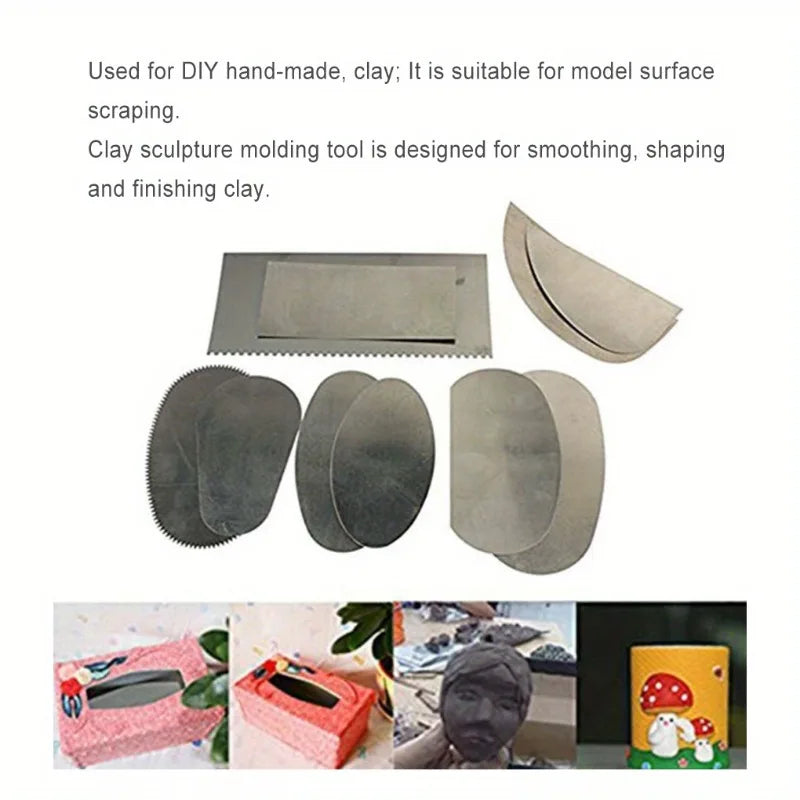 10-Piece Stainless Steel Clay Sculpting Tools & Pottery Scrapers Sculpting Tool Set Axl