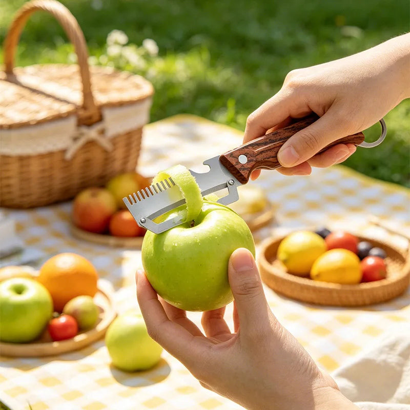 3-in-1 Stainless Steel Peeler, Scallion Shredder & Bottle Opener Vegetable Peeler Axl