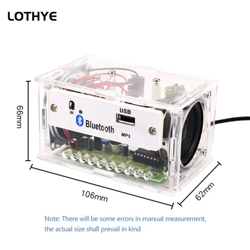 Bluetooth DIY Speaker Kit 3W+3W LED Spectrum Amplifier & Remote DIY Speaker Kit Axl