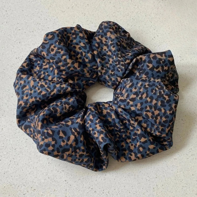 Leopard Print Hair Scrunchie – Large Elastic Retro Hair Tie Hair Scrunchie Axl