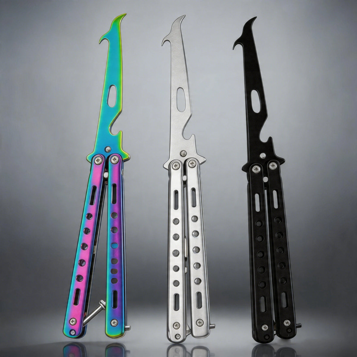YRIDEFE Foldable Butterfly Practice Knife – Tire & Rock Tool Folding Practice Knife Axl
