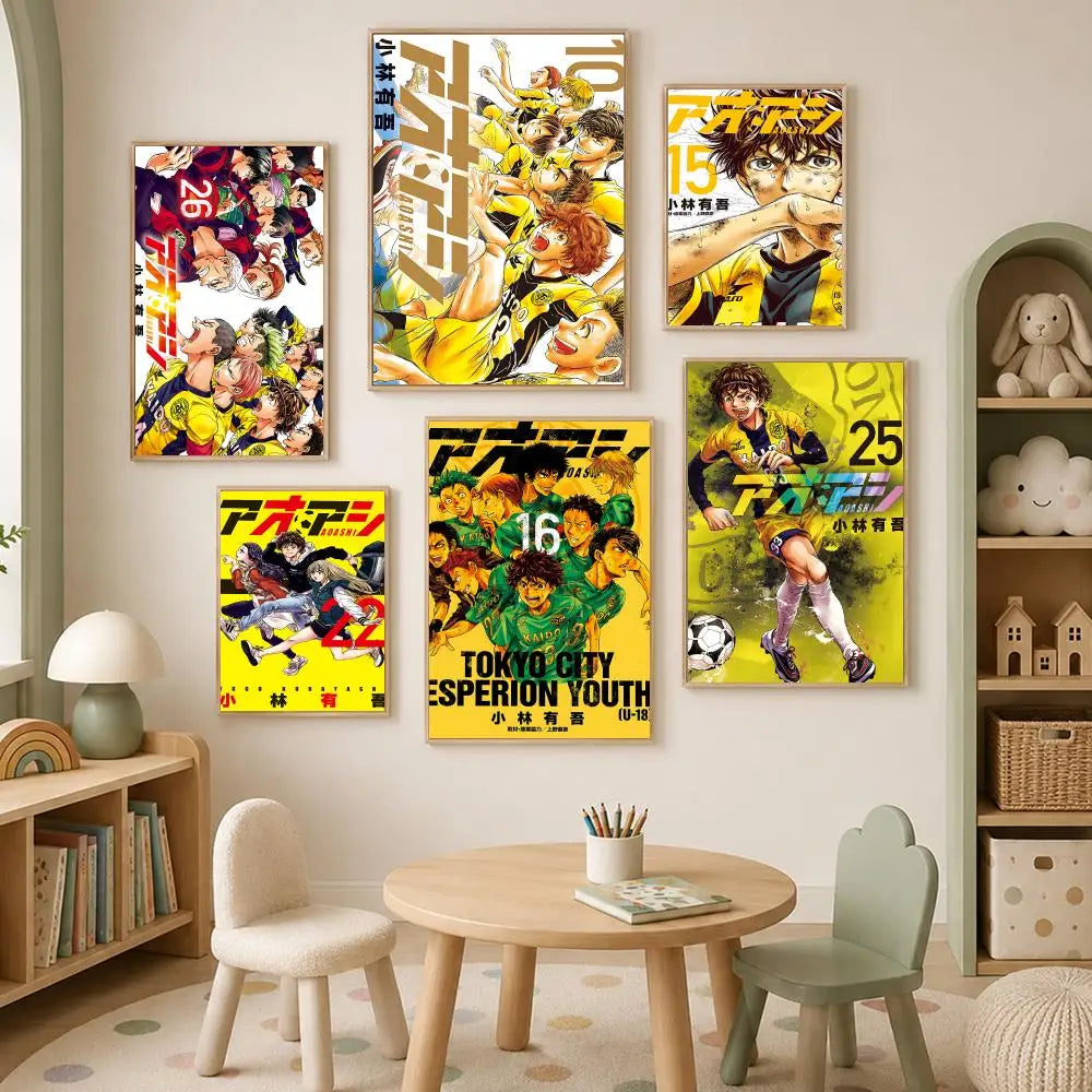 Ao Ashi Anime Self-Stick Wall Poster – HD Waterproof Art Anime Wall Poster Axl