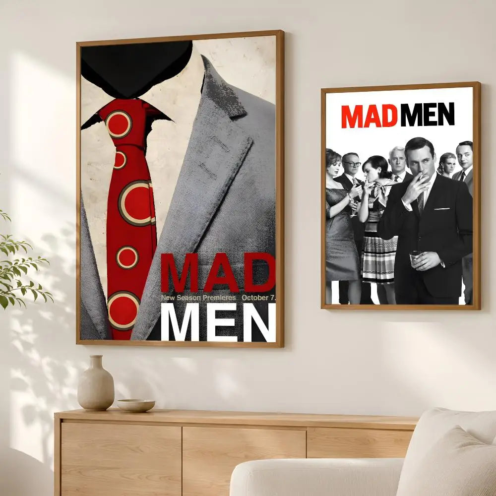 Mad Men TV Series Wall Poster – Self-Stick Waterproof HD Art Wall Art Poster Axl