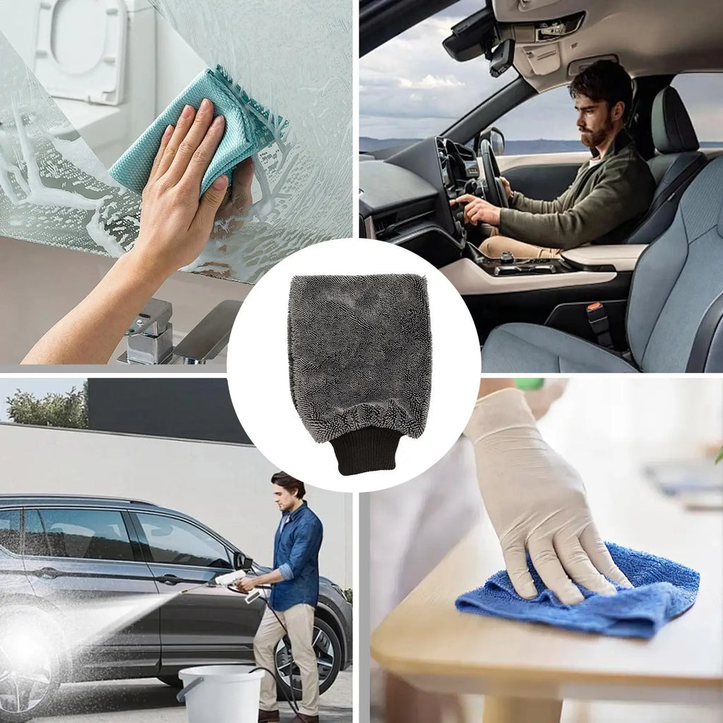 Microfiber Car Wash Mitt – Absorbent Glove for Auto, SUV & RV Car Wash Mitt Axl
