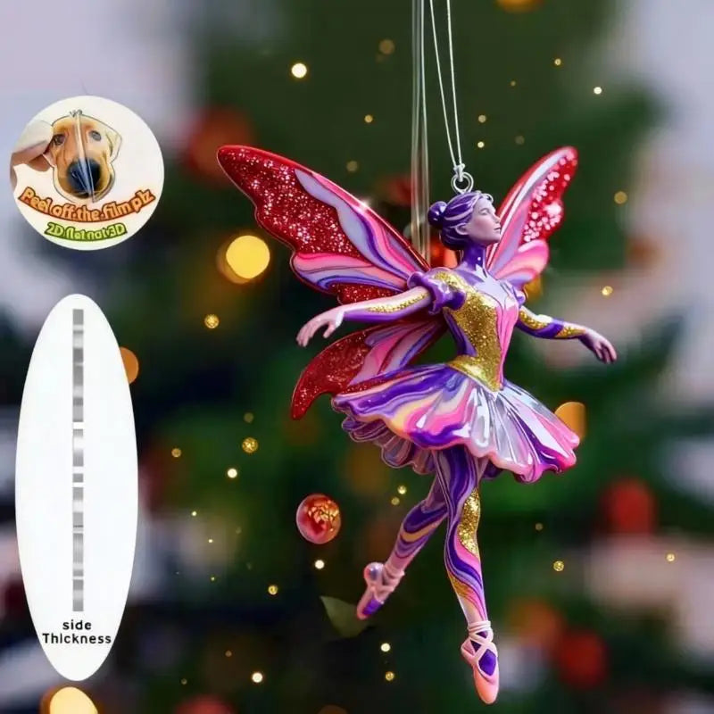 2D Acrylic Ballerina Pendant – Car Charm & Christmas Ornament Acrylic Pendant Charm Axl A8