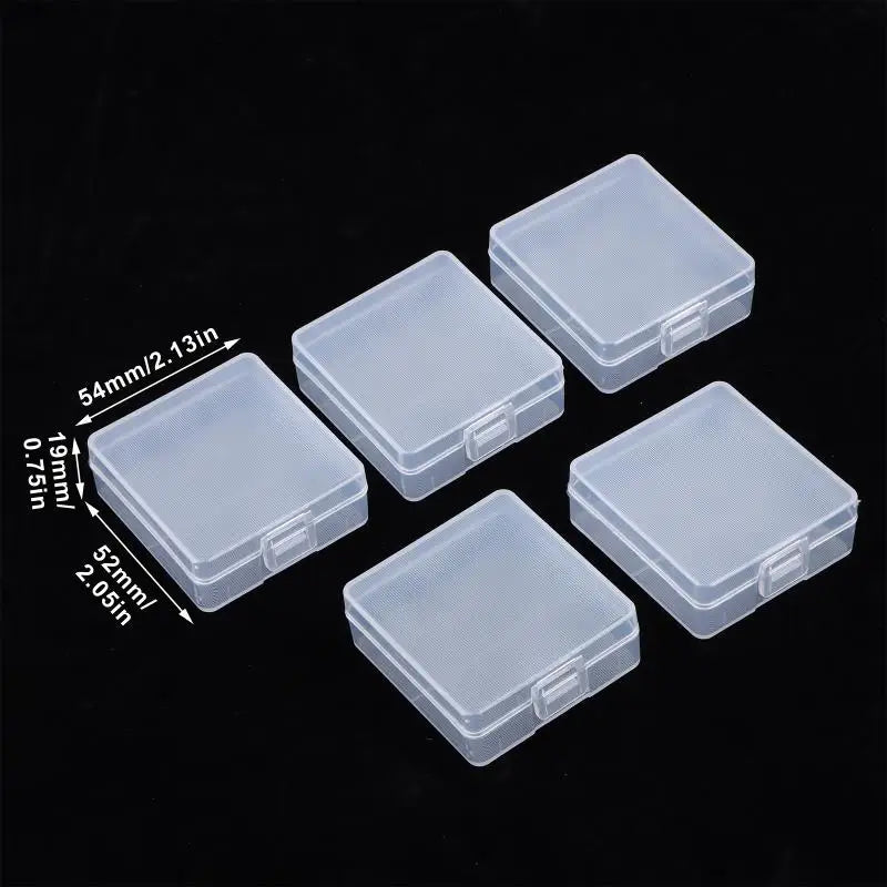 9V Battery Storage Case Set of 5 – Transparent Plastic Holder Battery Storage Case Axl A2