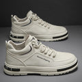 YBQJOO Men's High Top Winter Casual Shoes – Warm Non-Slip Men's Casual Shoes Axl Beige 41