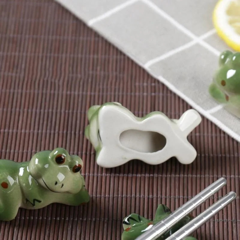 5-Piece Animal Ceramic Chopstick Rest & Utensil Holder Set Chopstick Rest Set Axl