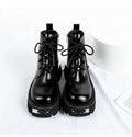 Women's Punk Mary Jane Ankle Boots – Metal Detail Lolita Derby Women's Ankle Boots Axl Boots Black Pu 40