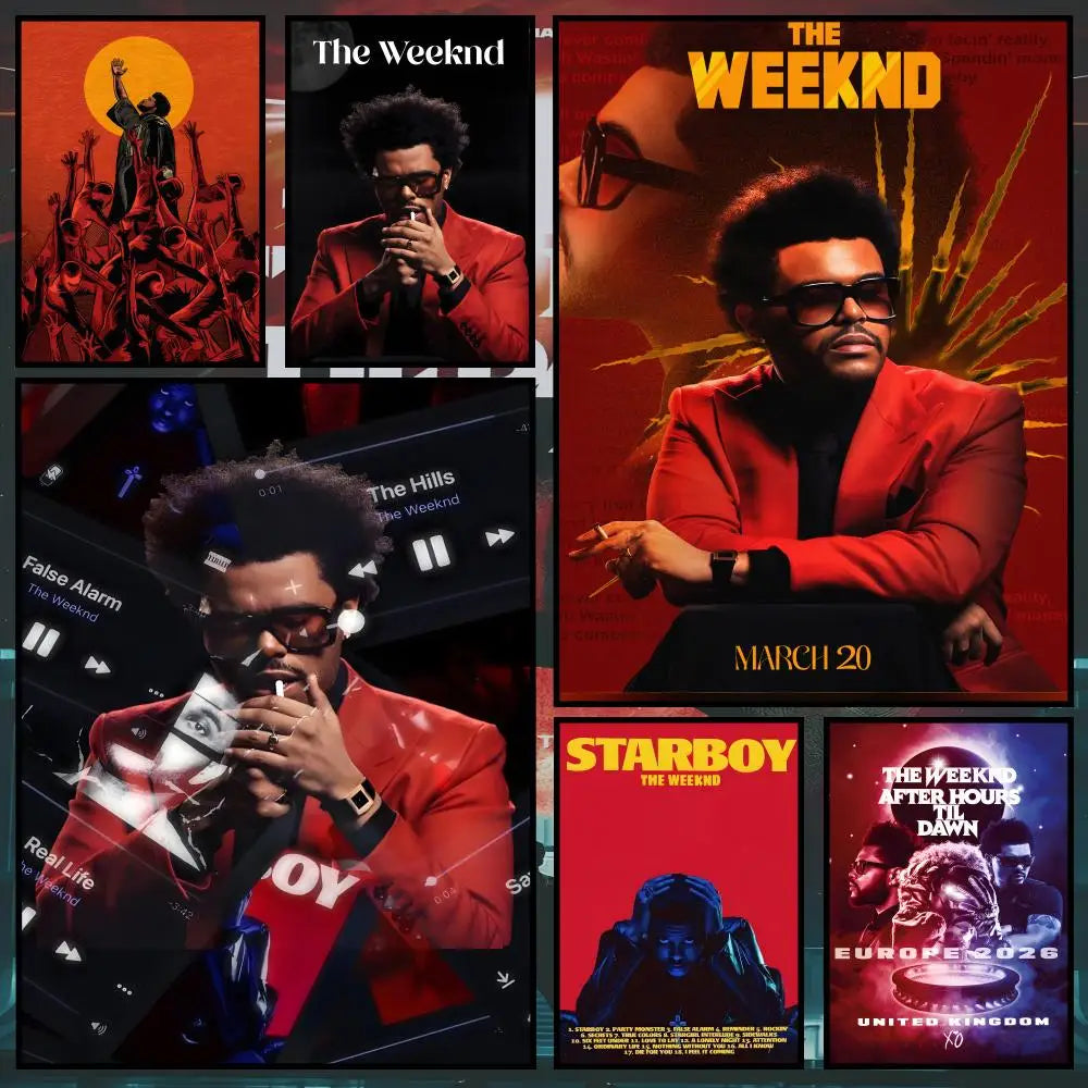 The Weeknd Waterproof PVC Peel-and-Stick HD Wall Poster Wall Art Poster Axl
