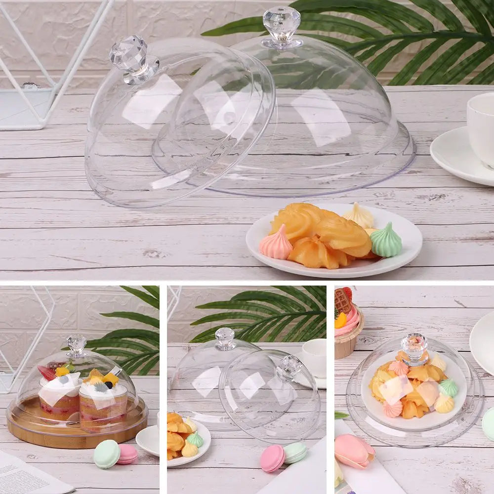 Round Plastic Cake Dome Cover – Dust-Proof Food Display Lid Food Dome Cover Axl