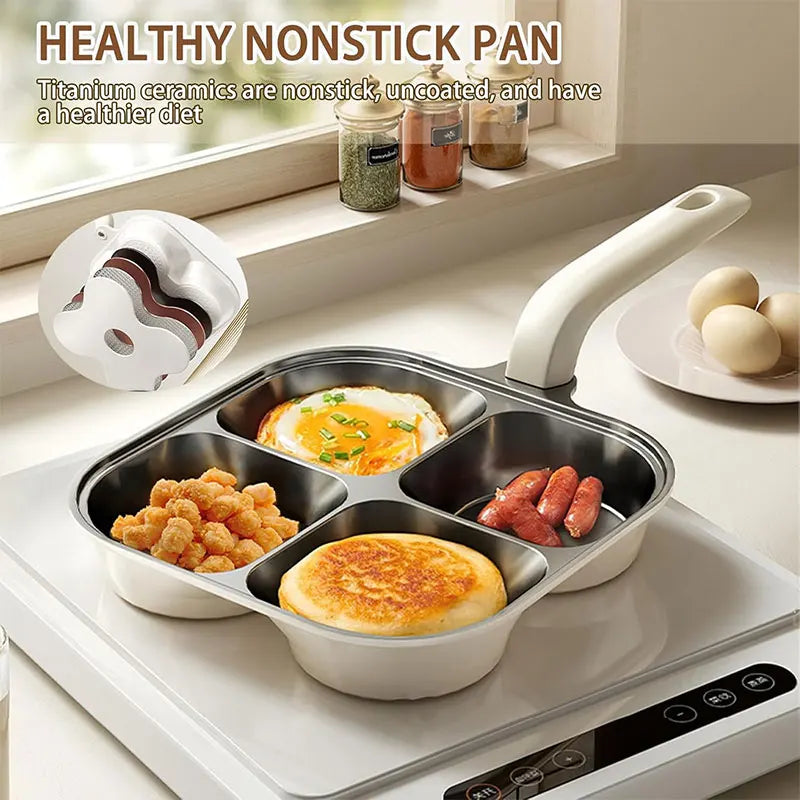 Titanium Ceramic Nonstick Breakfast Skillet – 3/4 Cup Egg Pan Nonstick Breakfast Skillet Axl