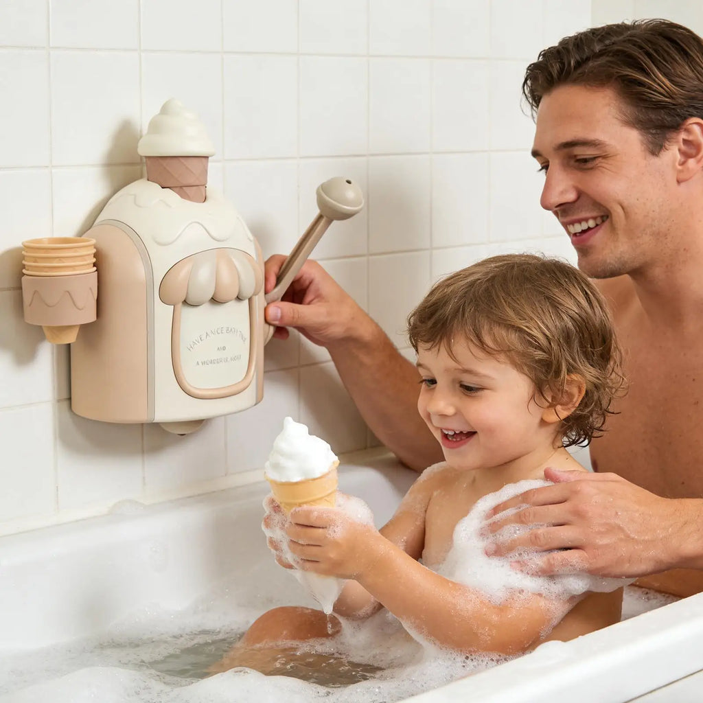 Ice Cream Foam Bath Toy – Bubble Maker for Kids Ages 3–6 Bath Bubble Toy Axl