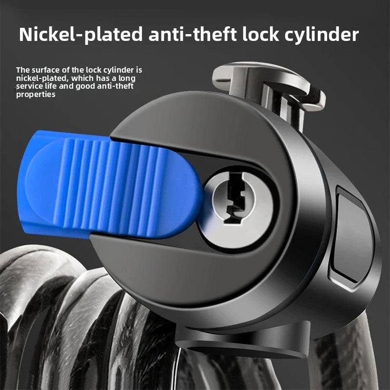 Portable Heavy-Duty Bike Lock with Key & Rubber Ring – Anti-Theft Bicycle Security Lock Axl