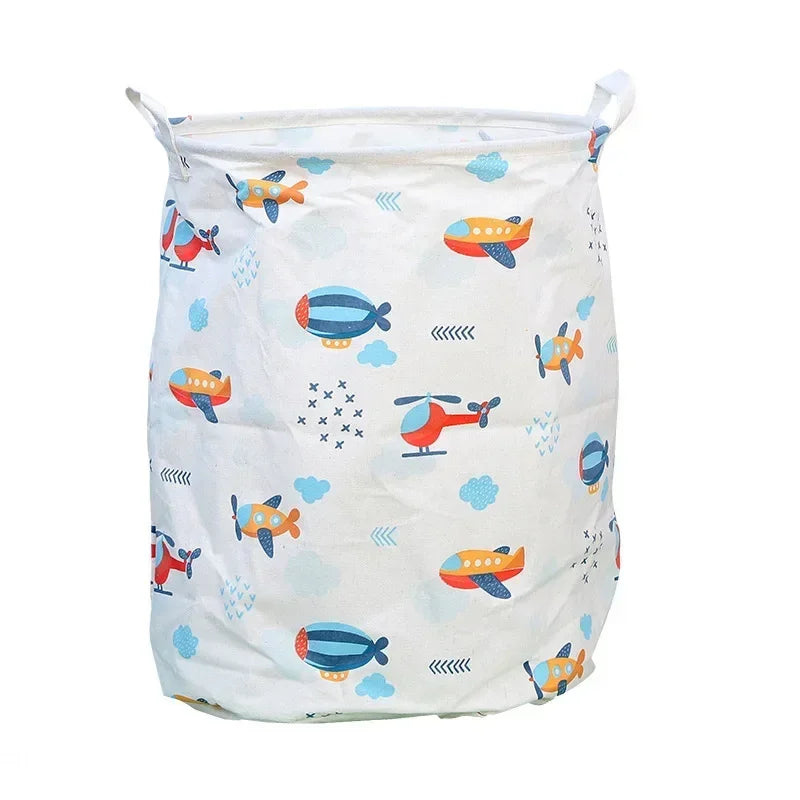 Large Foldable Kids Toy Storage Basket – Cartoon Print Organizer Foldable Storage Basket Axl