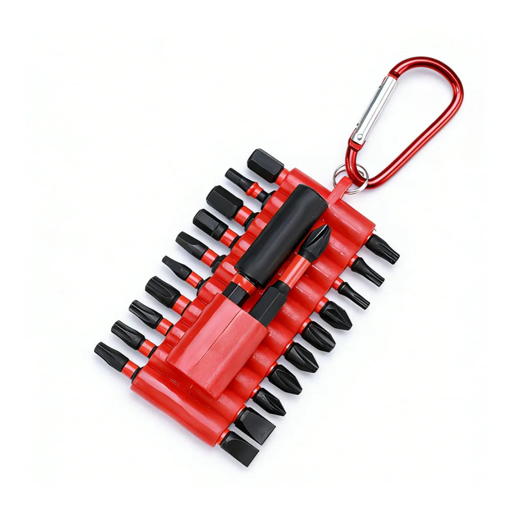 22-Piece Magnetic Screwdriver Bit Set | 1/4" Hex Shank & Holder Screwdriver Bit Set Axl Red China Mainland