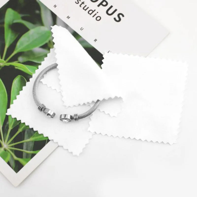 50 PCS Silver Polishing Cloth – Jewelry Cleaning Anti-Tarnish Jewelry Polishing Cloth Axl