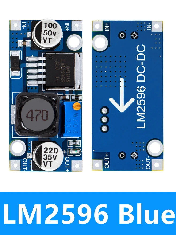 LM2596 DC-DC Buck Converter 3A Adjustable Step-Down Module Buck Converter Module Axl lm2596 blue