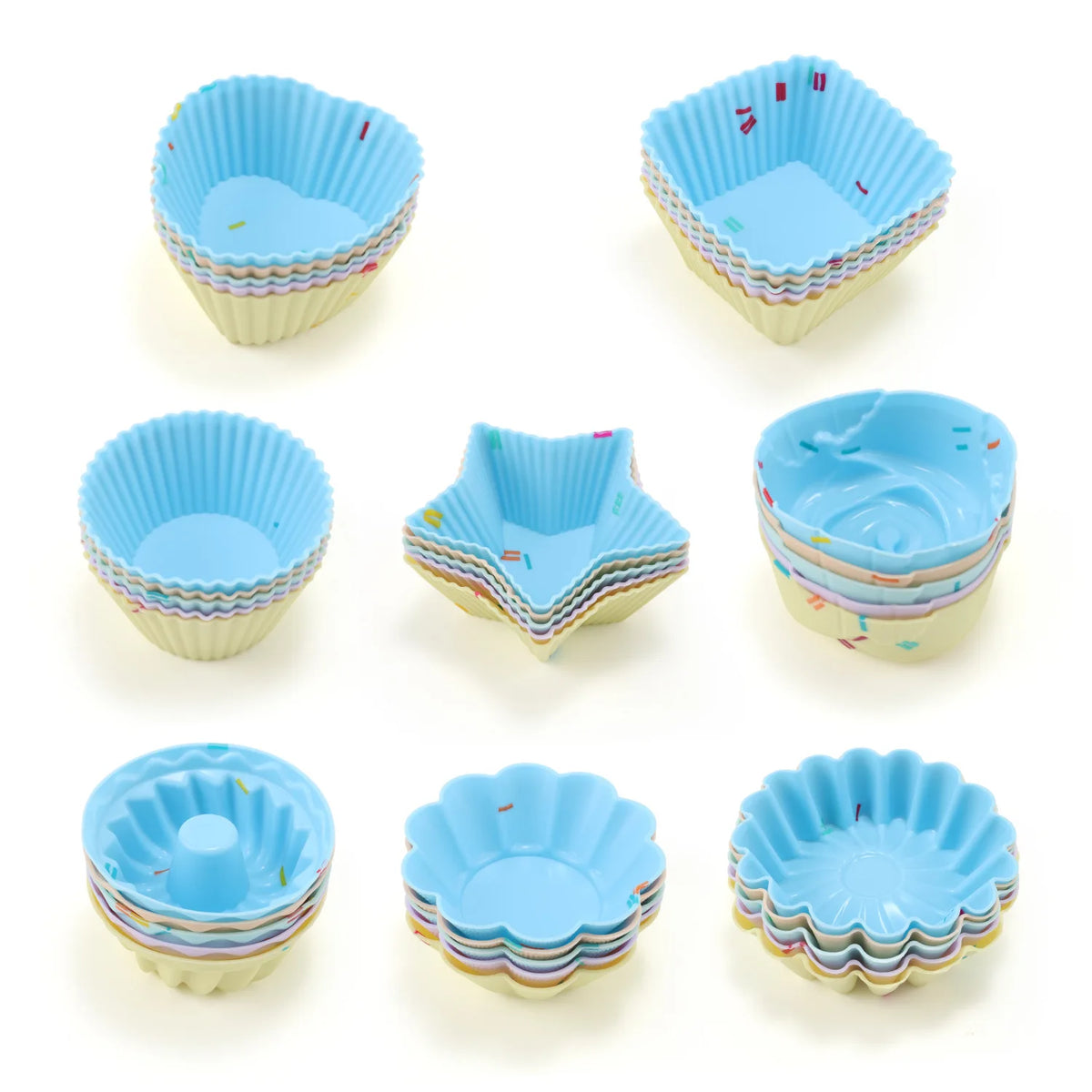 5-Pc Silicone Cupcake Muffin Baking Molds – DIY Bakeware Set Silicone Baking Molds Axl