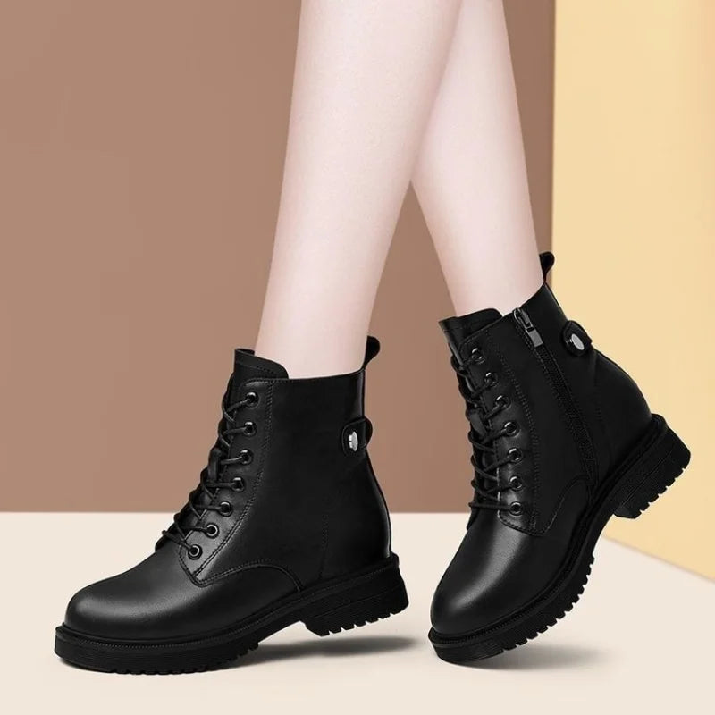 Women's Winter Chelsea Ankle Boots – Non-Slip Zip Wedge Chelsea Ankle Boots Axl black 35