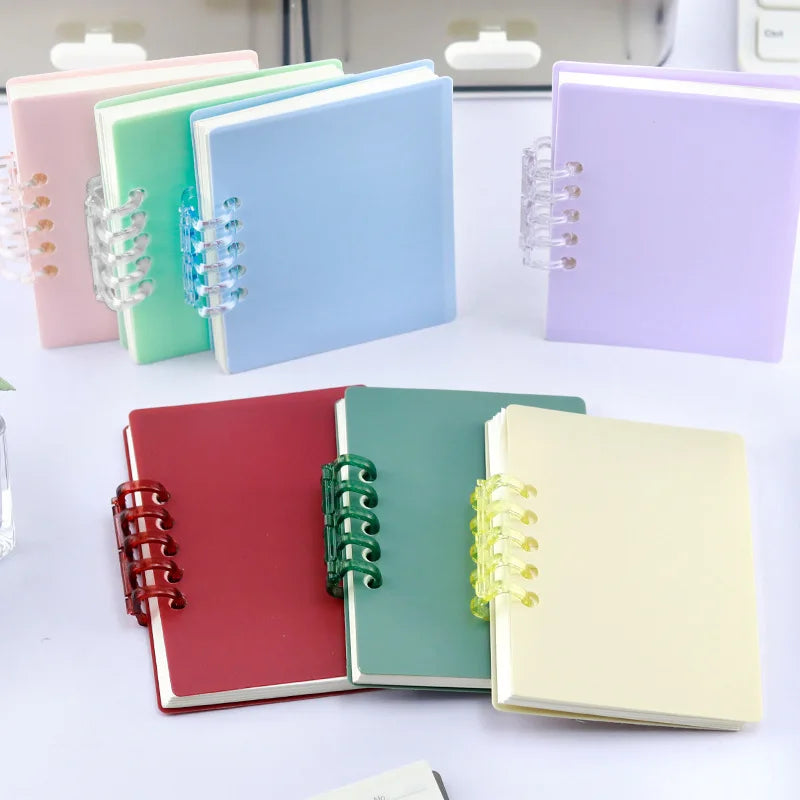 A7 Spiral Pocket Notebooks Set 3/8 Pcs – Lined & Elastic Closure Spiral Pocket Notebook Axl