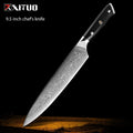 Damascus Steel Chef Knife Set 1–9 PCS | G10 Handle Kitchen Knife Set Axl 9.5 inch Chef Knife
