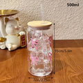 500ml Bow Plastic Water Bottle with Lid & Straw | Jar Cup Plastic Water Bottle Axl 500ml onesize