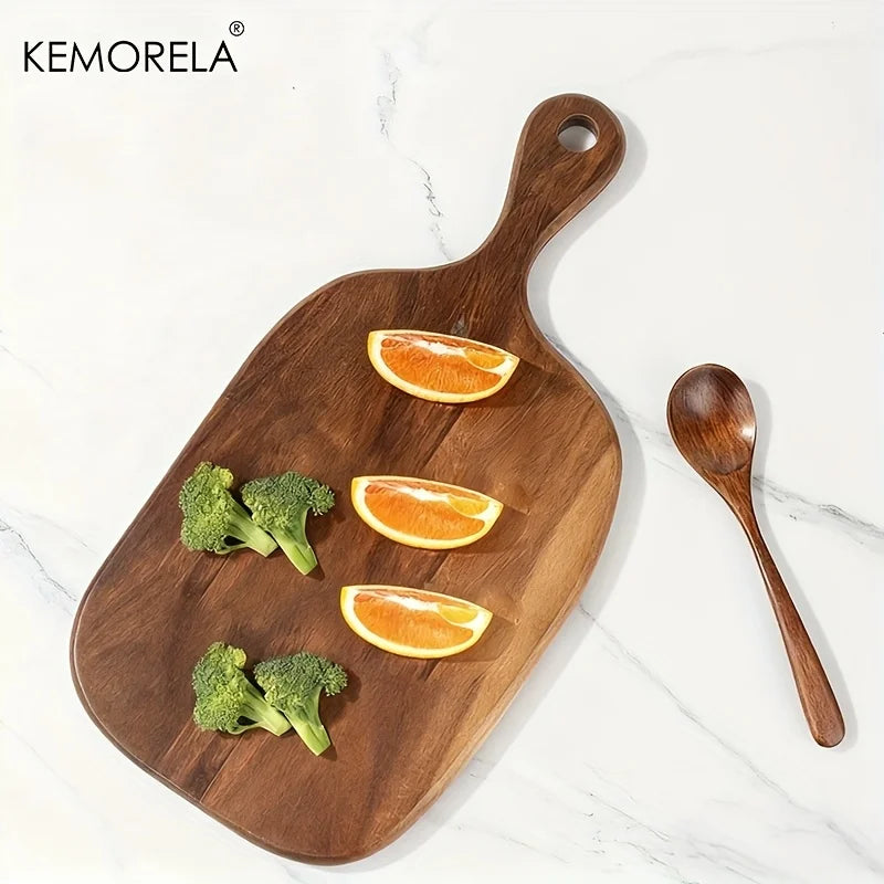 KEMORELA Wooden Cutting Board with Handle | Food-Safe Wood Wooden Cutting Board Axl