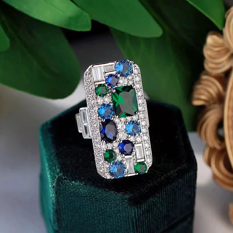 Huitan Cubic Zirconia Ring – Sparkling Women's Fashion Jewelry Fashion Ring Axl
