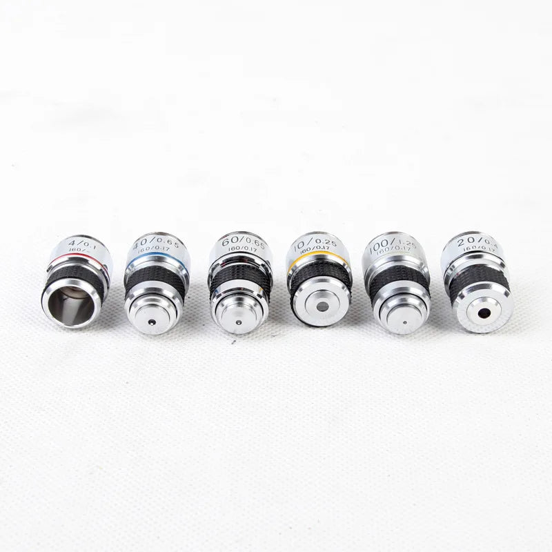 Achromatic Objective Lens Set 4X 10X 20X 40X 100X Microscope Microscope Objective Lens Axl