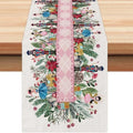 Christmas Table Runner 13x72" Burlap Nutcracker Farmhouse Decor Christmas Table Runner Axl -1