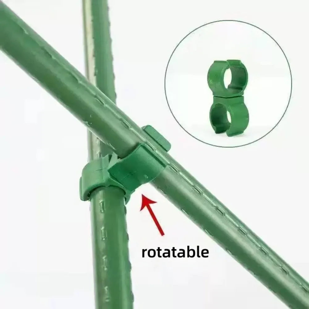 10-Pack 11mm Plastic Plant Support Connectors | Garden Frame Plant Support Connectors Axl