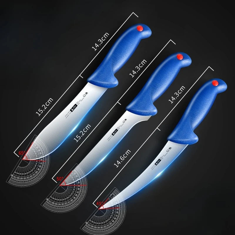 Ultra-Sharp Curved Boning Knife – Stainless Steel Butcher Blade Boning Knife Axl 3PCS B