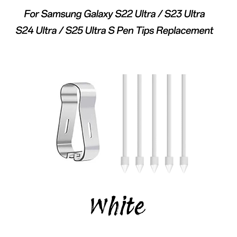 S Pen Replacement Nibs for Samsung Galaxy S22–S25 Ultra & Z Fold Stylus Pen Nibs Axl White