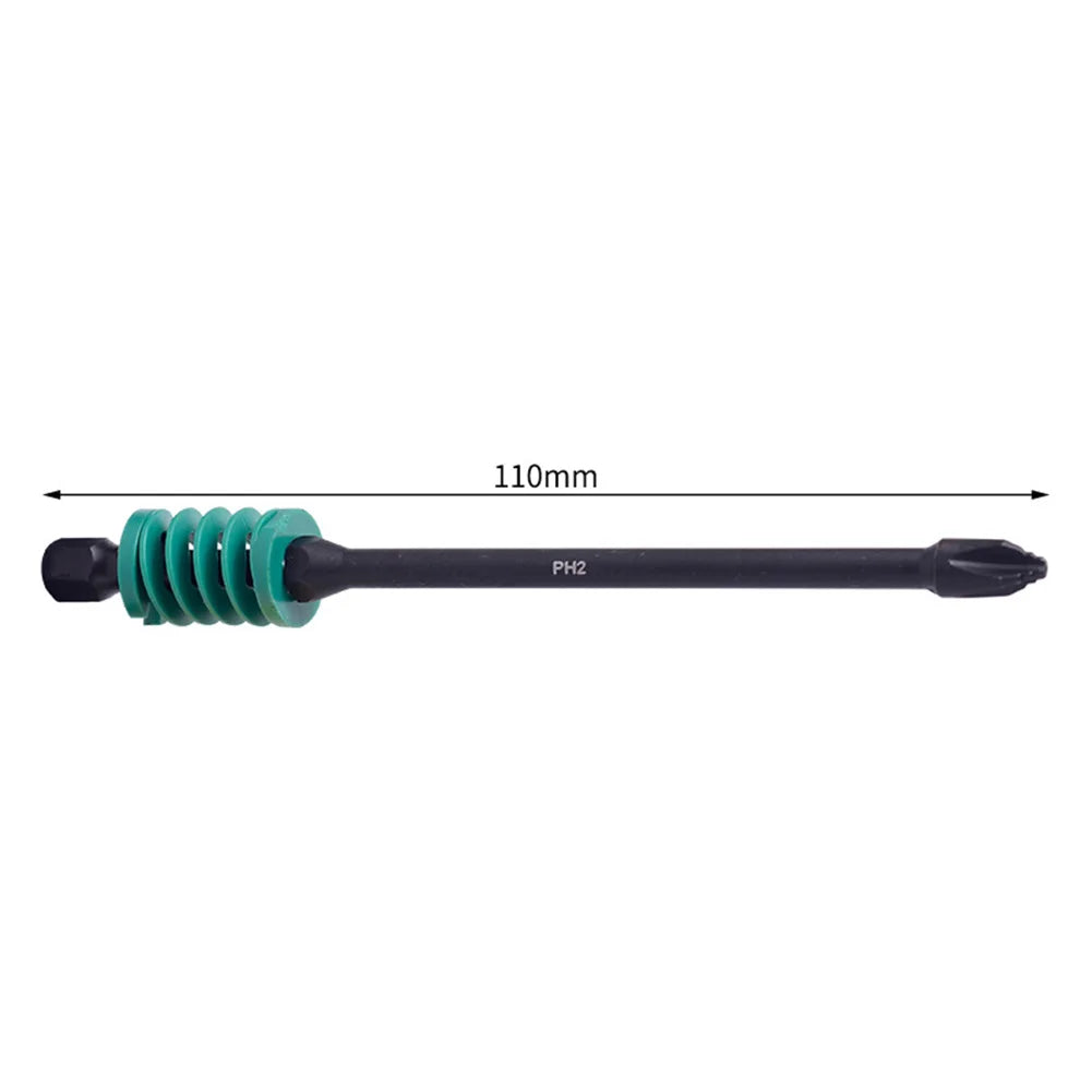 Magnetic Cross Screwdriver Bits 65/90/110mm Hex Shank – 1pc Screwdriver Bit Axl green 110mm China Mainland