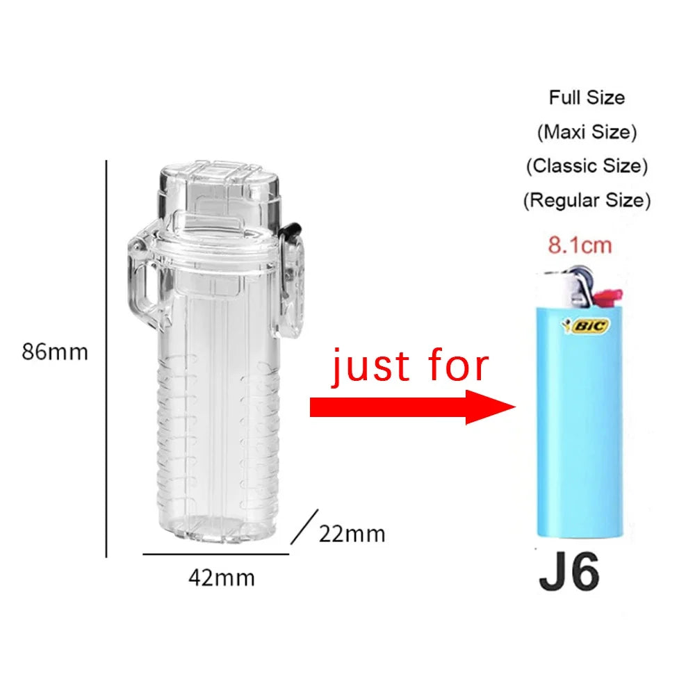 Waterproof Acrylic Lighter Case for BIC Classic J6 | Clear EDC Lighter Case Axl