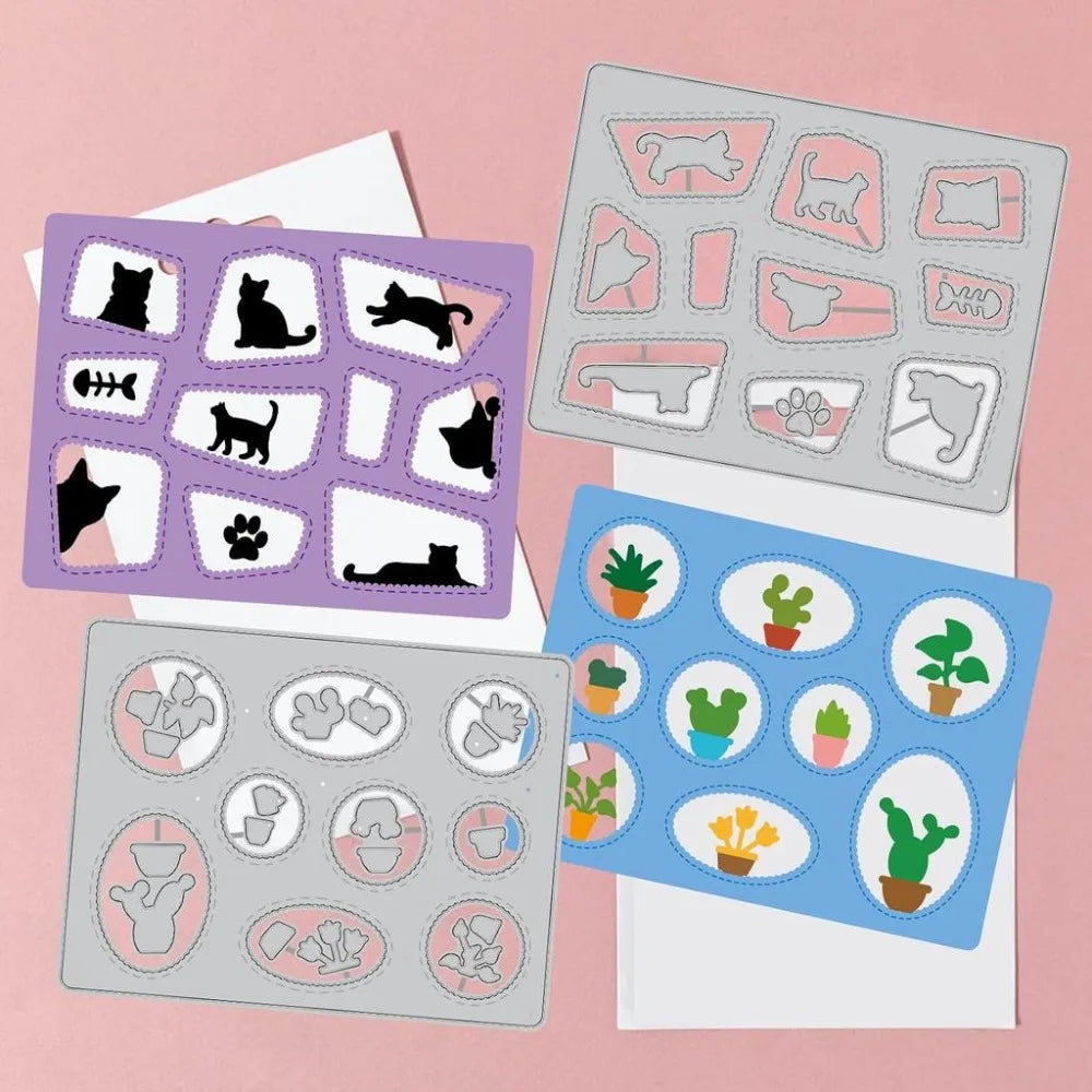 Wacky Windows Metal Cutting Dies – Animal & Plant Frame Stencils Metal Cutting Dies Axl
