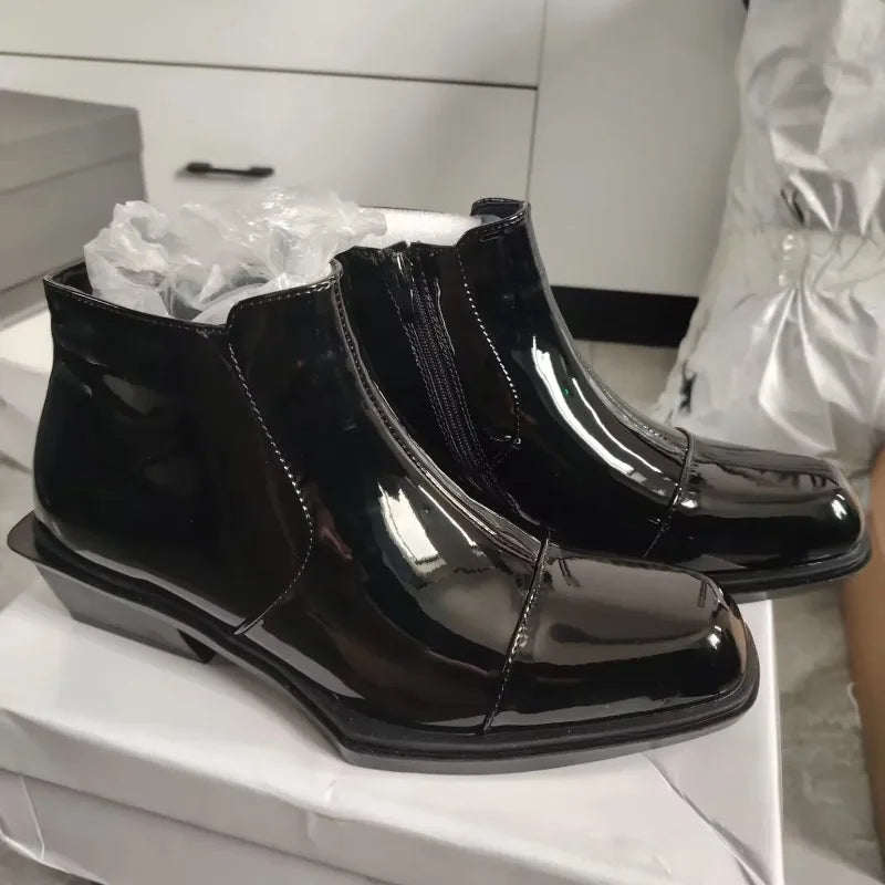 Men's Genuine Leather Chelsea Boots – Height Increase Ankle Boot Chelsea Boots Axl