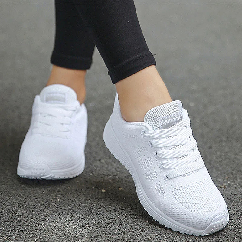 HAJINK Women's Lightweight Casual Sneakers – Lace-Up Trainers Women's Sneakers Axl