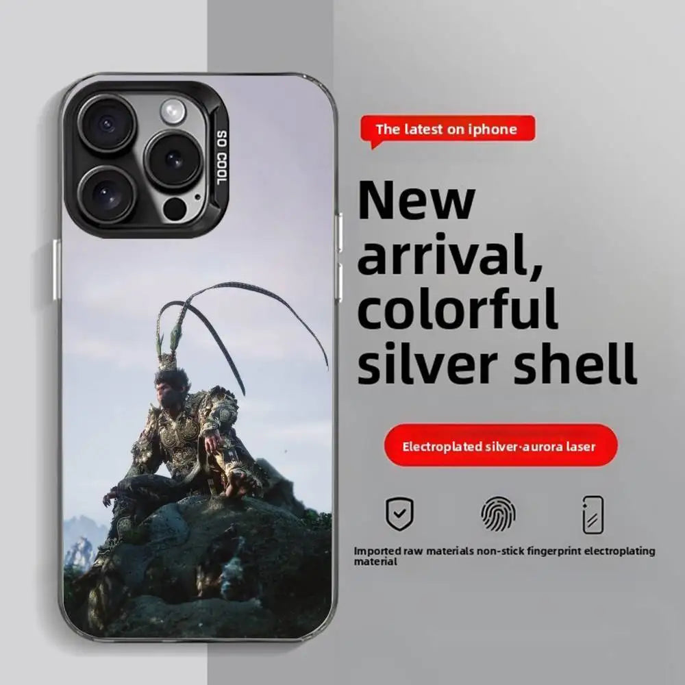 Black Myth Sun Wukong iPhone Case | Anti-Fingerprint PC+TPU Anime Phone Case Axl iPhone16promax z2