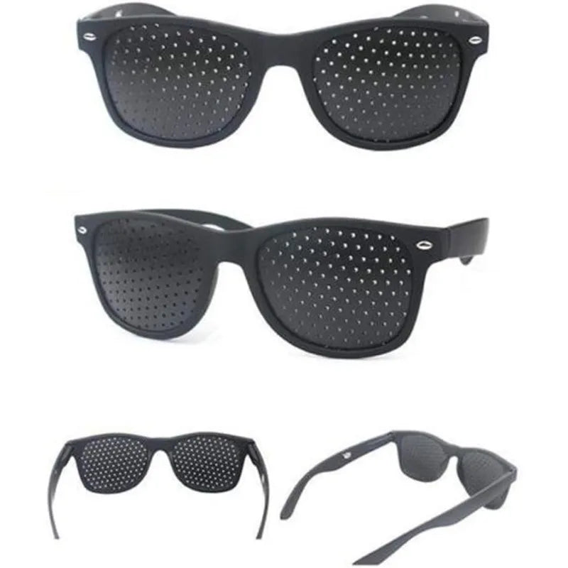 Pinhole Glasses – Anti-Fatigue Eye Exercise Eyewear | Black Pinhole Eyewear Axl