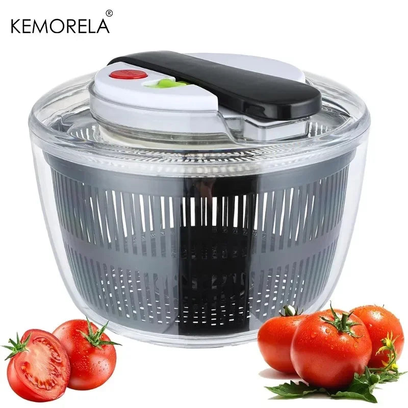 KEMORELA 3L Salad Spinner – One-Hand Press Washer & Drainer Salad Spinner Axl