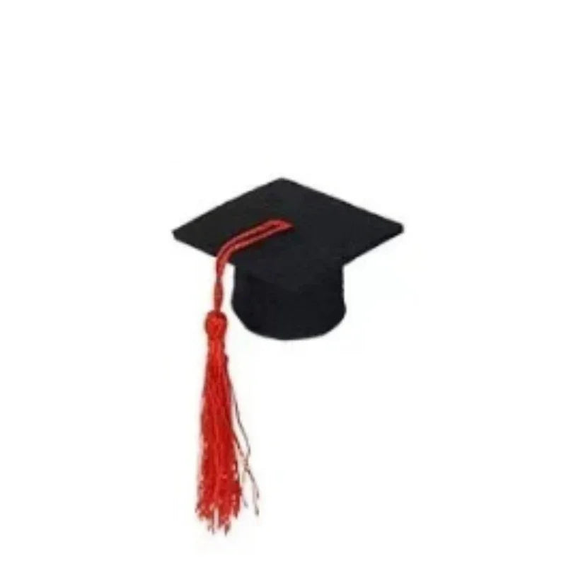 Mini Felt Graduation Caps with Tassels – Party Decor 5/10 Pack Party Decoration Axl red 5pcs