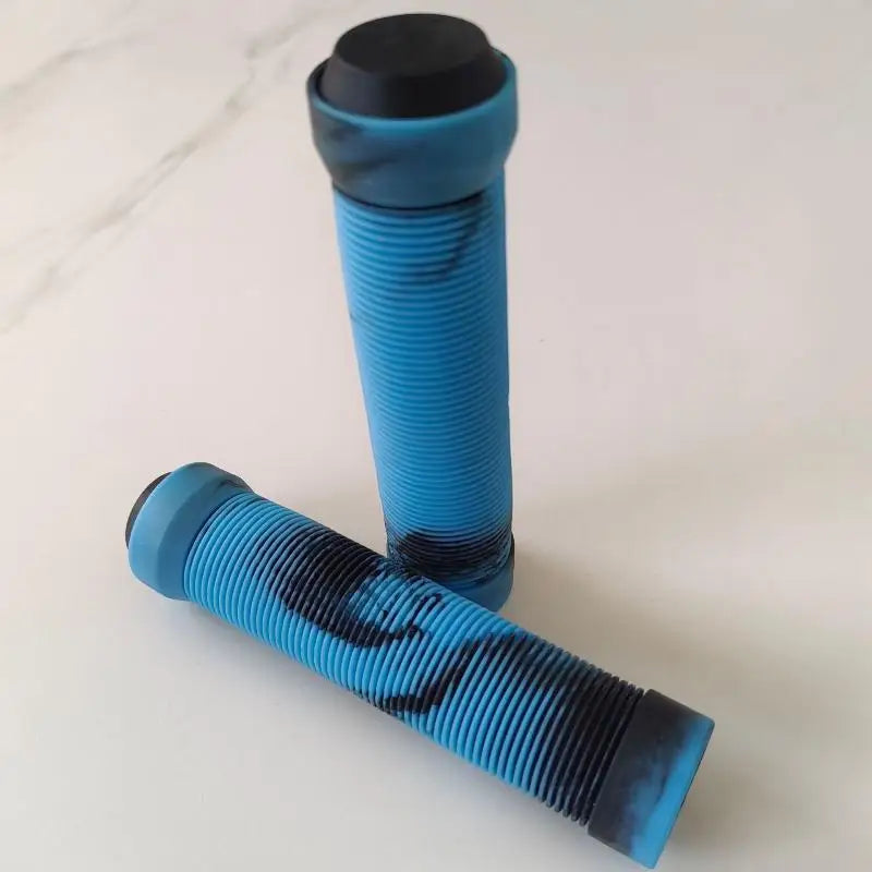 TPR Rubber MTB Handlebar Grips – Anti-Skid Ergonomic Pair Bike Handlebar Grips Axl Blue