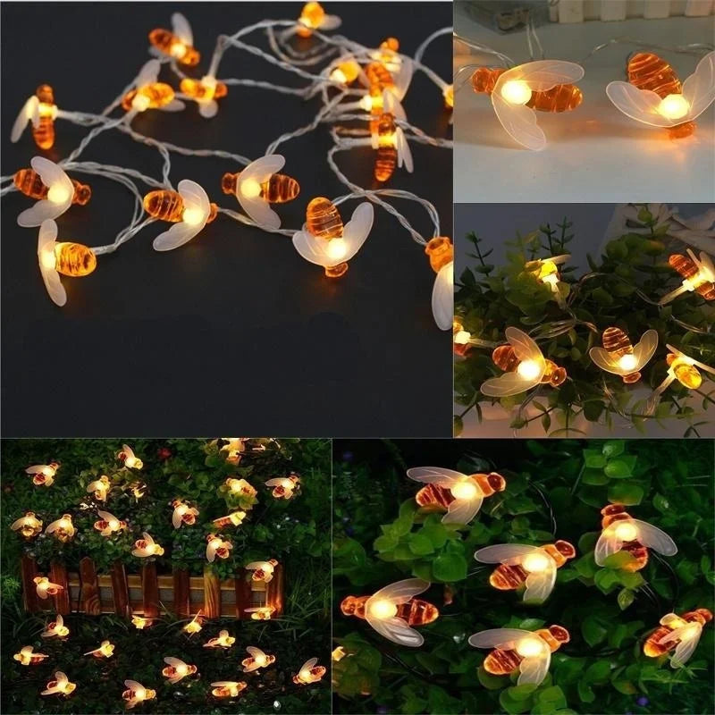 10 LED Honey Bee Fairy String Lights – Garden & Party Décor LED Fairy String Lights Axl